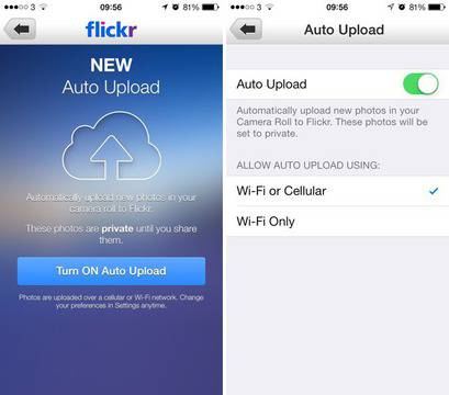 Flickr вече с автоматично качване на снимки за iOS
