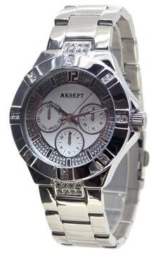 Дамски аналогов часовник AKSEPT A-1085-5 с кварцов механизъм. Steel