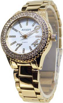 Дамски аналогов часовник AKSEPT A-1082-1 с кварцов механизъм. Steel