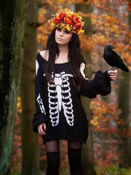 Визии, подходящи за Хелоуин: Гарван и кости