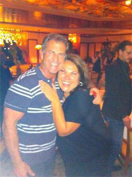 Мартина Вачкова на вечеря с Мел Гибсън