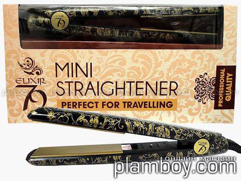 Мини преса за коса с керамични плочи и подарък несесер – Лимитирана серия – EKS