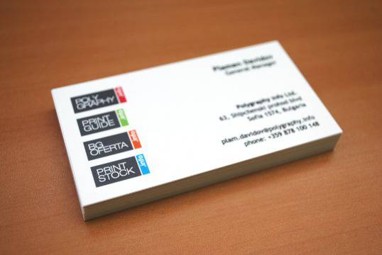 Визитка от синтетична хартия