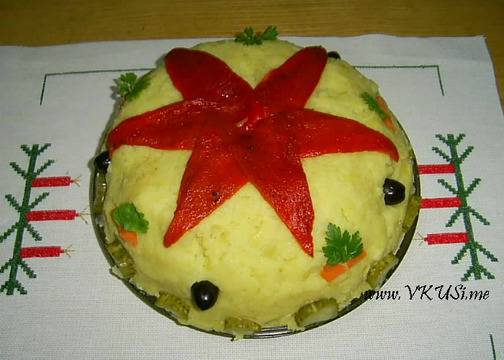 Солена торта “Коледна звезда“