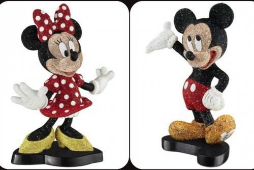 Кристални Мики и Мини Маус на коледната елха