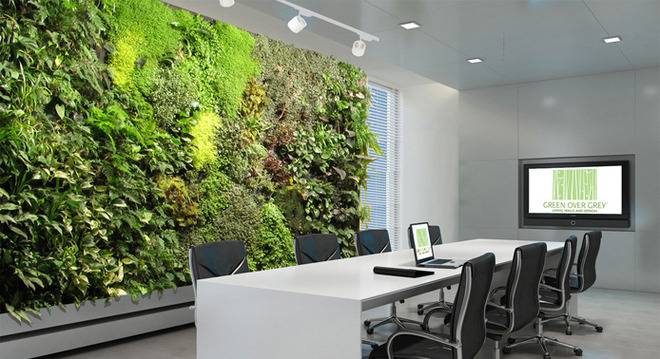 Жива зелена стена у дома