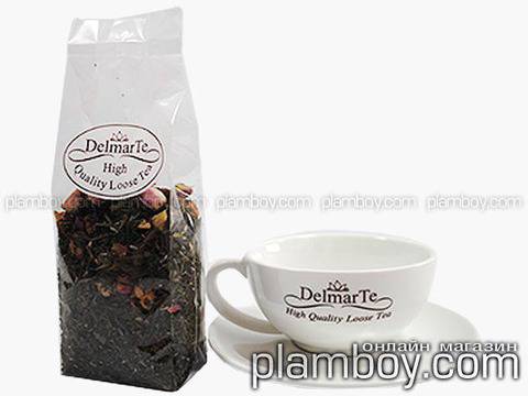 Промо комплект порцеланова чаша и черен чай с рози Delmar Te – My Gourmet World