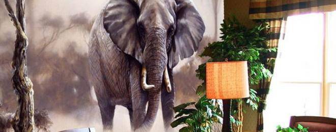 Декорация за дневна със слончета за късмет