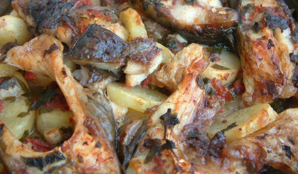 Шаран с картофи на фурна
