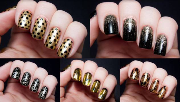 Парти нокти в златисто и черно видяна 4005 коментари 0