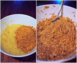 Постни курабийки с банан и ленено семе