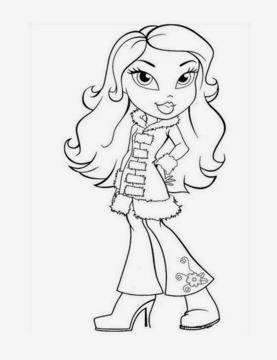 Детски свят: Зимни картинки за оцветяване :Братц през зимата