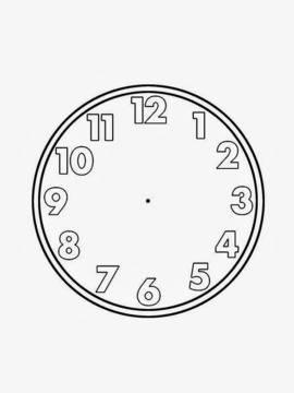 Детски свят: Картинка за оцветяване „Часовник“