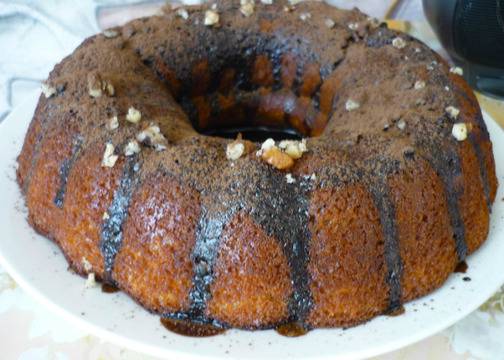 Кекс с орехи и какао