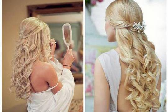 Очарователни прически за сватбения ден