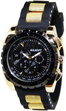 Мъжки аналогов часовник AKSEPT A-2008-1 с кварцов механизъм. Silicone