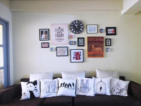 Прекрасна идея за артистичната стена в хола