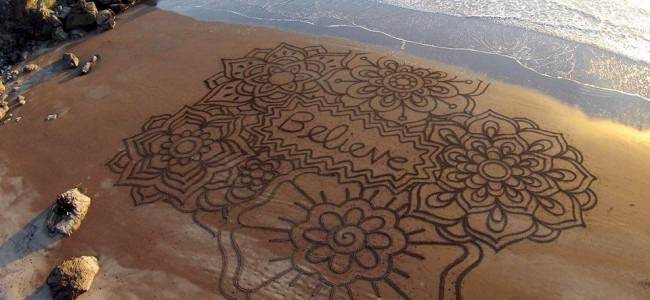 Разкошни плажни пясъчни рисунки от Andres Amador (галерия)