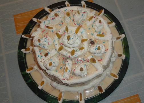 Бисквитена торта с желатин