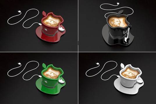 Термална офис чаша за кафе Apple iCup (концепция)