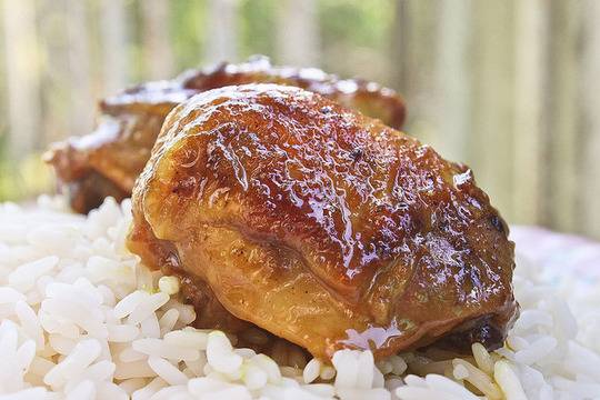 Печено пиле с ориз
