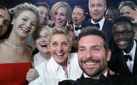Мега-якото „selfie“ на наградите Oscar 2014