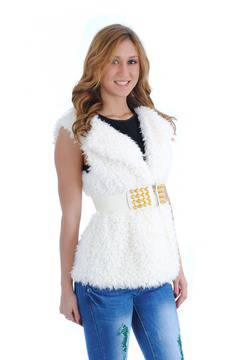 Дамски елек Екрю