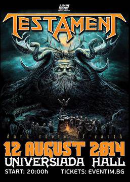 Траш метълите TESTAMENT пристигат за концерт в София на 12-ти август