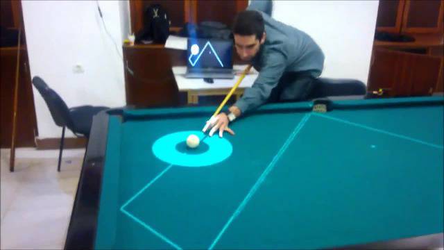 Учебна маса за билярд с лазерно насочване