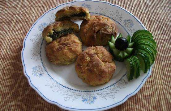 Картофени скалички с пълнеж от спанак