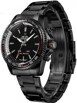 Мъжки аналогов и LED часовник WEIDE WH-903-4 Аларма. Steel