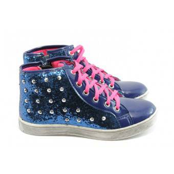 Детски кецове с връзки цветни РЛ 13167 син