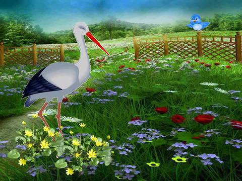 Щъркел Шарен – Детска Песничка