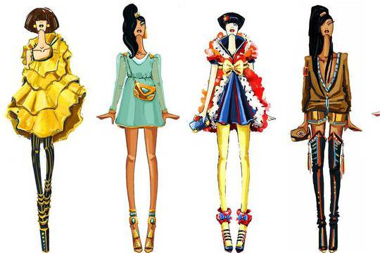 Как изглеждат принцесите на Дисни като модни скици