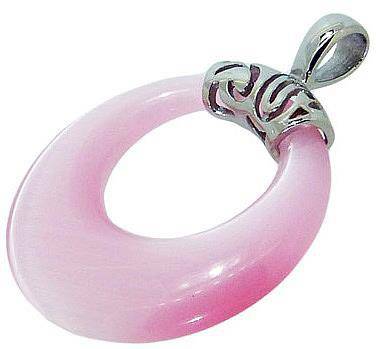 Изискана висулка от висококачествена медицинска стомана с естествен камък