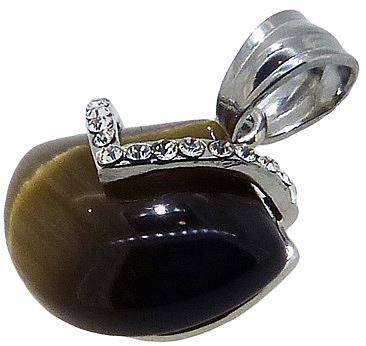 Изискана висулка от висококачествена медицинска стомана с естествен камък