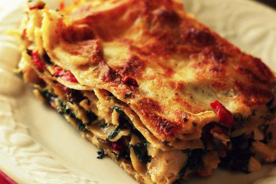 Спаначена лазаня