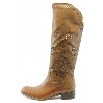 Летни дамски ботуши кафяви ГО 0410 карамелKP