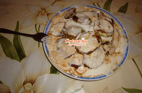 Тиквички с кисело мляко