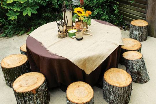 Да разкрасим масите си с декорация от пънчета на дървета