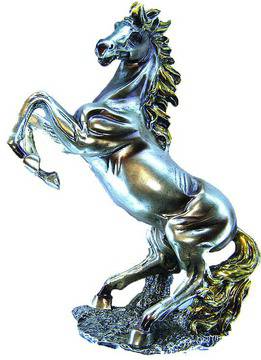Фигура от полирезин на кон скачащ нагоре 32 см.