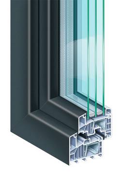 Luxplast произвежда pvc дограма с алуминиева капачка.