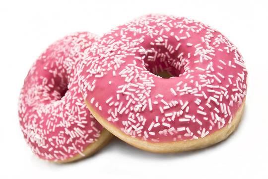 Розови понички с шоколад