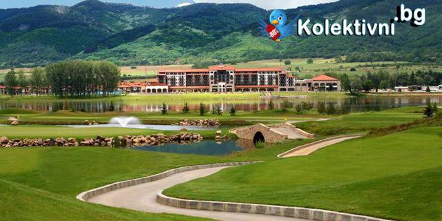 Лукс почивка и голф в хотел RIU Pravets Resort! Нощувка закуска, вечеря на блок маса, бутилка вино, басейн, СПА, урок по Голф…
