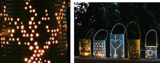 Направете си фенер от консерва