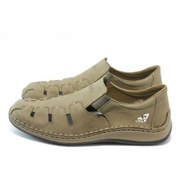 Летни мъжки обувки бежови Rieker 05285-60KP