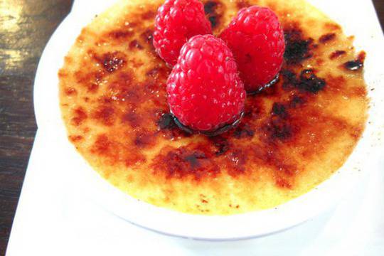 Крем брюле с малини