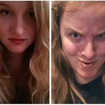 Хубави момичета правят отвратителни, но смехотворни физиономии