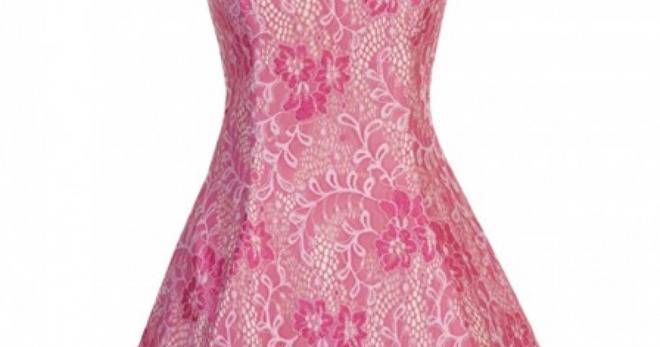 Дантелена Розова Официална Рокля