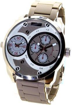 Мъжки аналогов часовник ADEXE X-2179B-5 с две часови зони. Dual Time. Sillicone